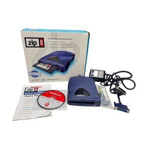 ZIP 250 Iomega Drive External Z250P Parallel Disk with Cable and Power Supply